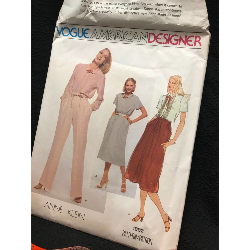 Vogue American Designer Anne Klein 1882 Uncut paper pattern Size 12